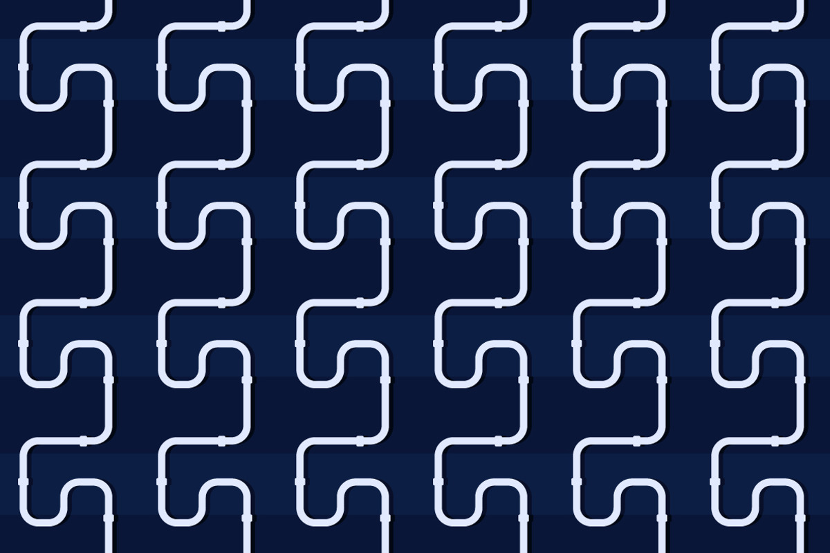 Plumbing Pipe Seamless Pattern, a Pattern Graphic by Mightyfire