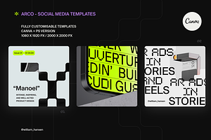 Social Media Templates-Arco Canva/Ps