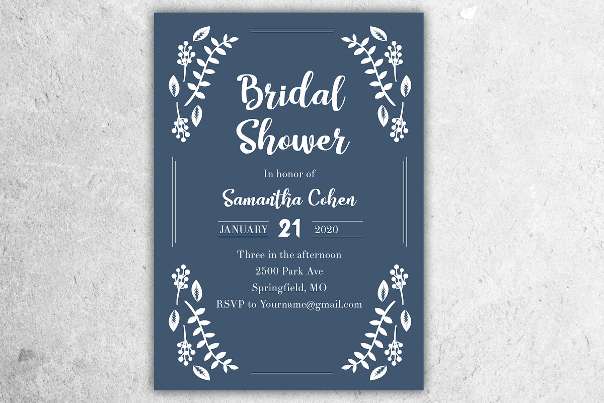 Cute Bridal Shower Invite Pack, a Stationery Template by BF Studios (Photo 3 of 3)