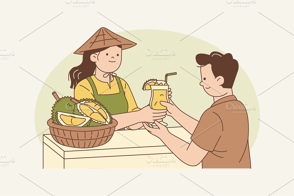 Durian Wonders Illustration, an Object Graphic by Jump Studio (Photo 8 of 12)