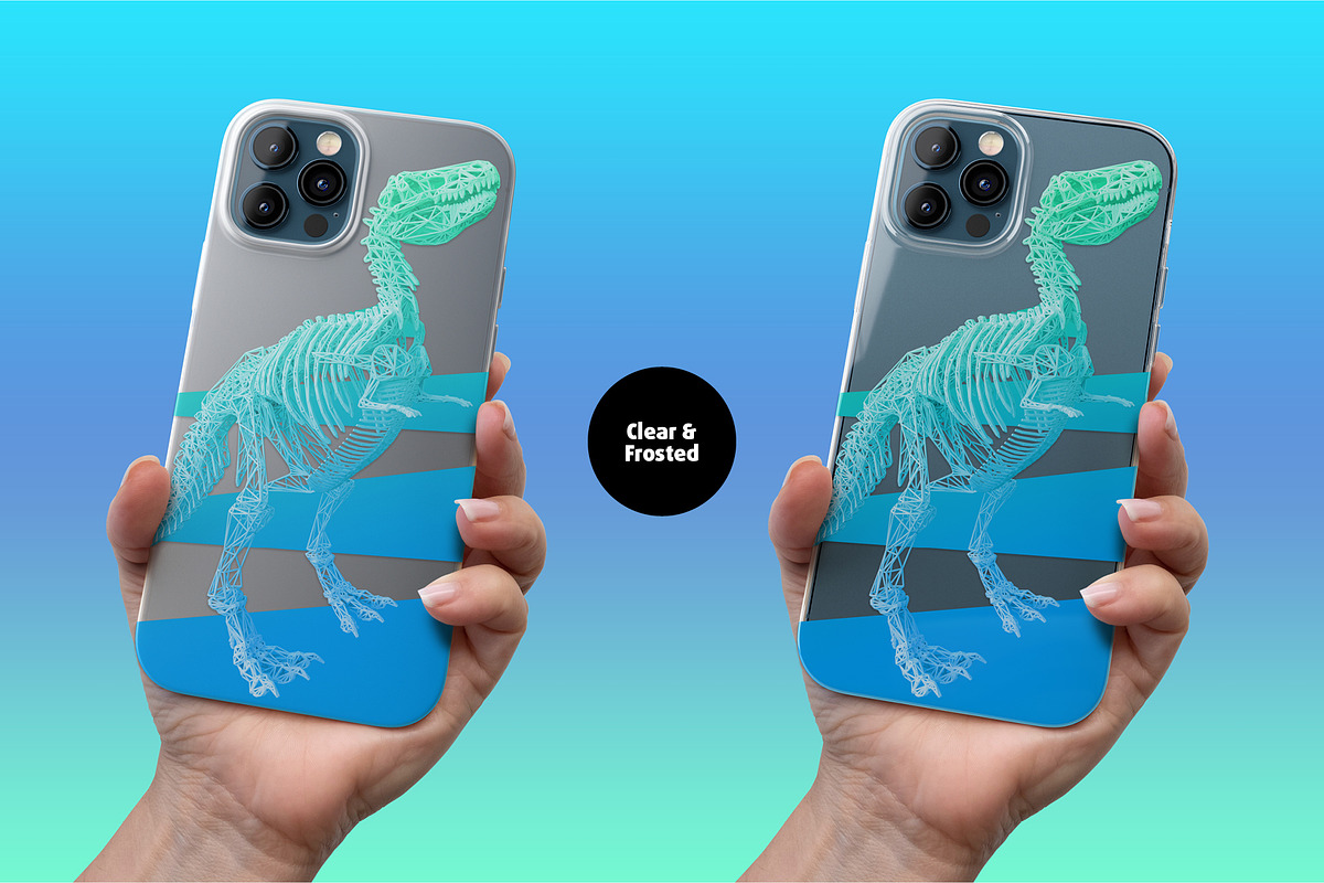 iPhone 12 pro Clear & Frosted case, an iPhone Mockup by Colatudo Store (Photo 6 of 9)