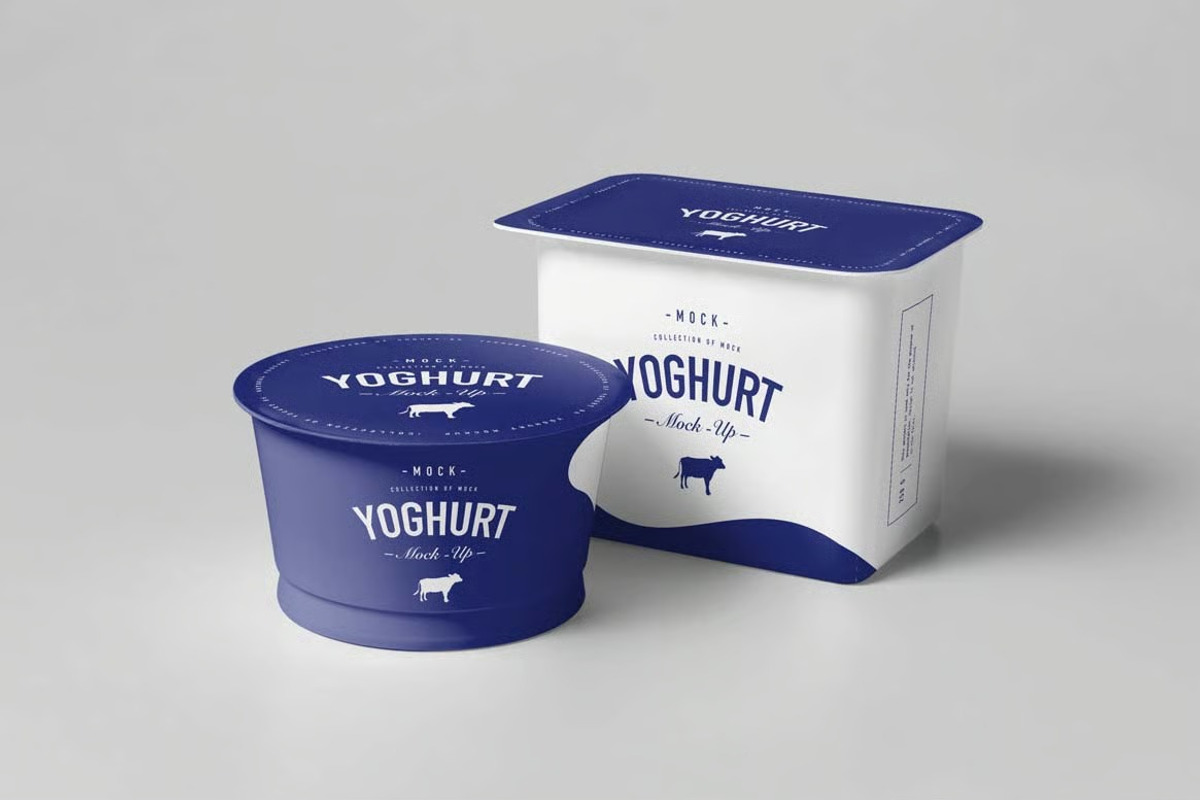 Yoghurt Cup Mock-up, a Packaging Mockup by zippypixelstudio (Photo 3 of 9)