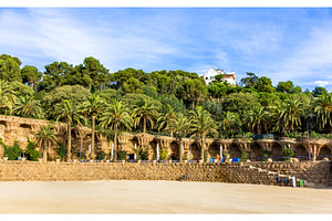 Square of Nature in the Park Guell - Barcelona, Spain, an Architecture Photo by Leonid Andronov