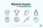 16 Sports Icons, an Outline Icon by Snitovets (Thumbnail 2 of 2)