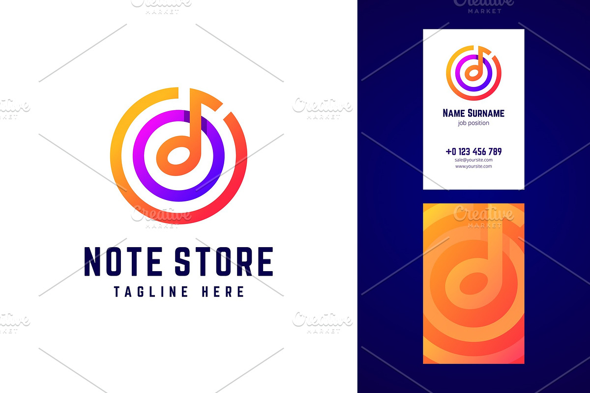 Note store logotype, a Branding & Logo Template by zaniman