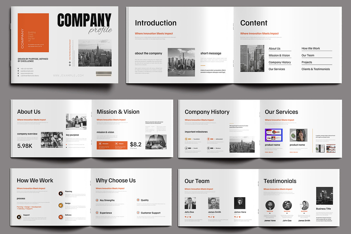 Company Profile Brochure Template, a Brochure Template by MightyDesign (Photo 1 of 8)