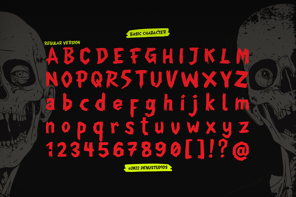 Chiller Mark | Horror Font, a Handwritten Font by Denustudios (Photo 10 of 12)
