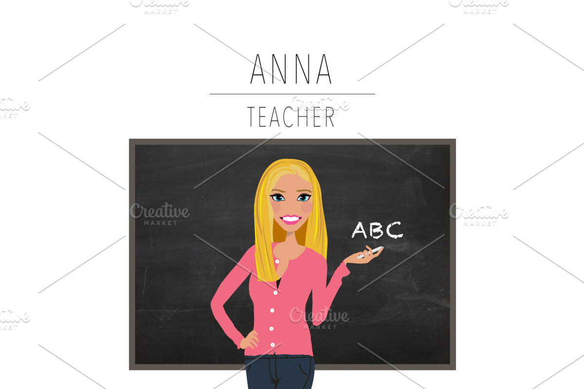 Teacher Portrait Creator | Clip Art, an Education Illustration by Lauren Lesley Studio (Photo 3 of 33)