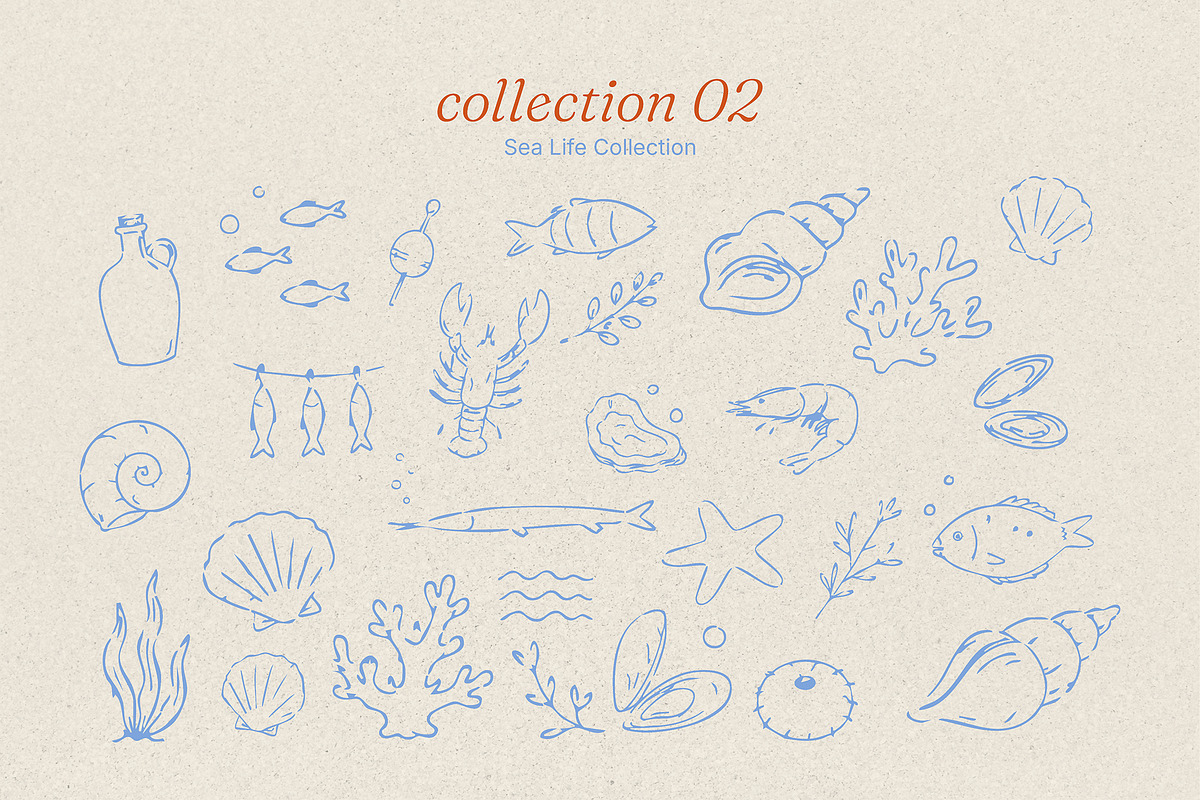 La Dolce Mare, a Decorative Illustration by VectorBird (Photo 3 of 6)