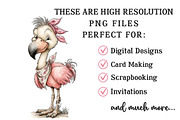 Whimsical Summer Flamingo Clipart, an Illustration by OK Design (Thumbnail 6 of 6)