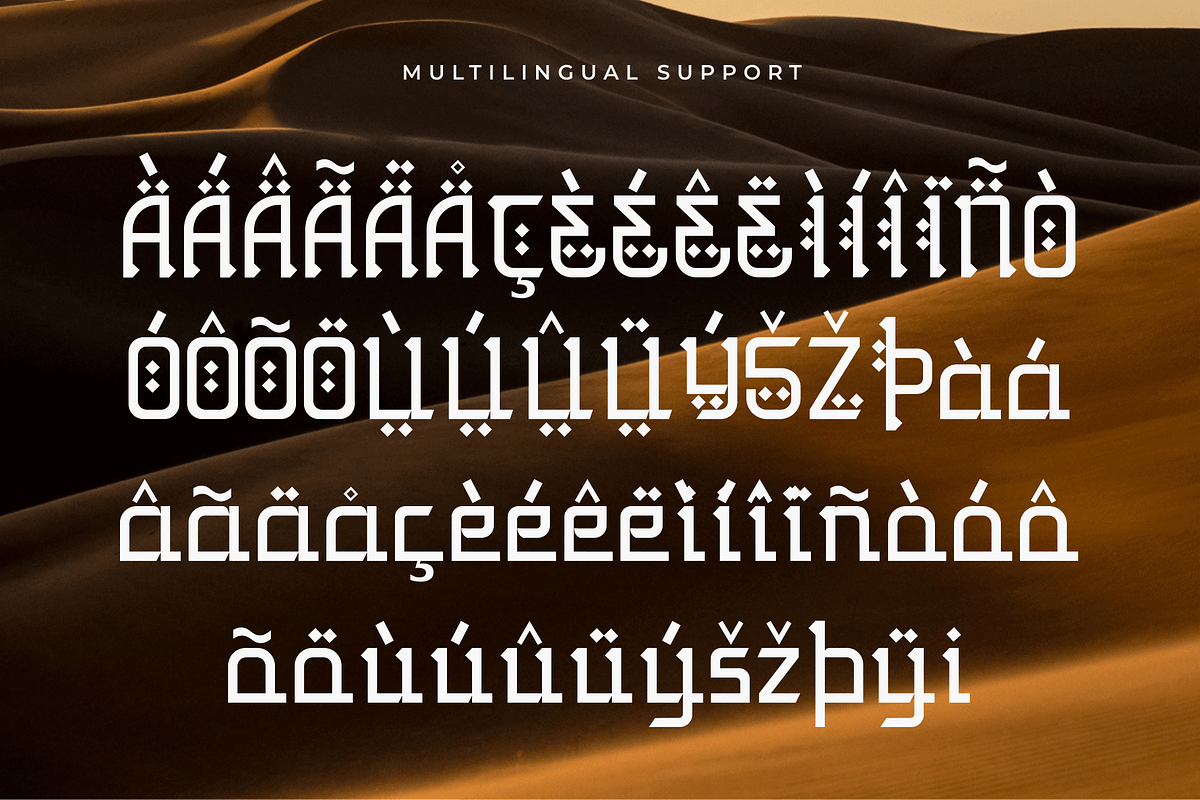 Cameron – Modern Arabic Font, a Font by overlaytemplates (Photo 5 of 5)