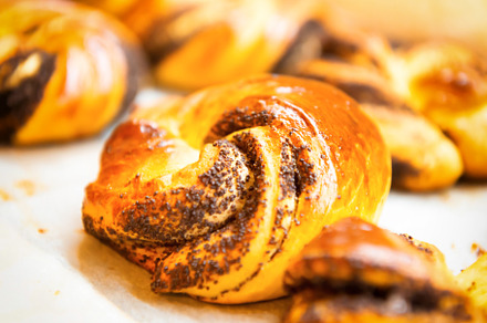 Buns rolls in bread bakery, a Food & Drink Photo by Vapi
