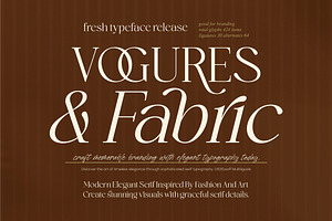 Vogures Fabric Modern Elegant Serif, a Serif Font by timelesstype.co