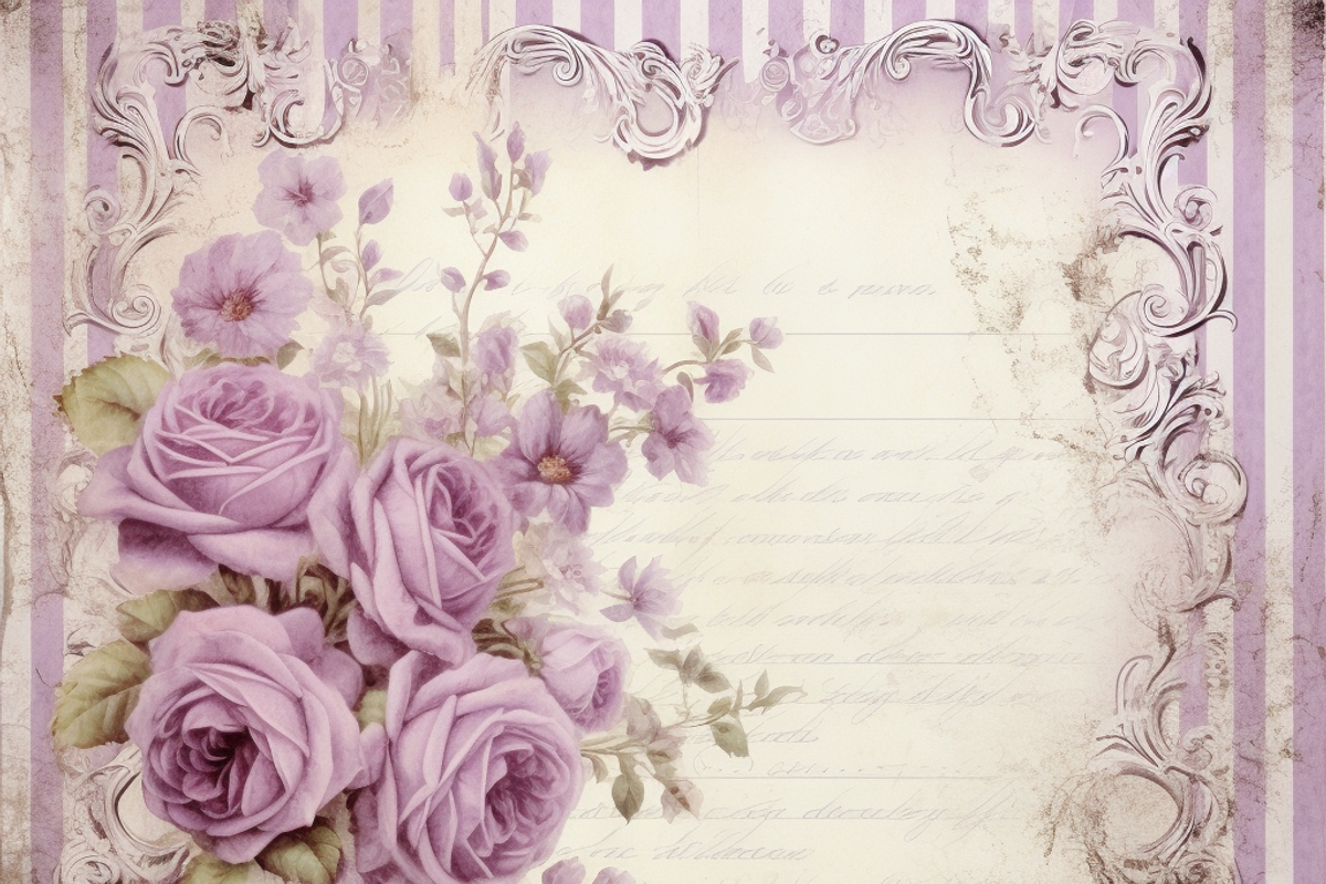 Purple Rose Strips, a Pattern Graphic by Printable Treasure (Photo 5 of 8)