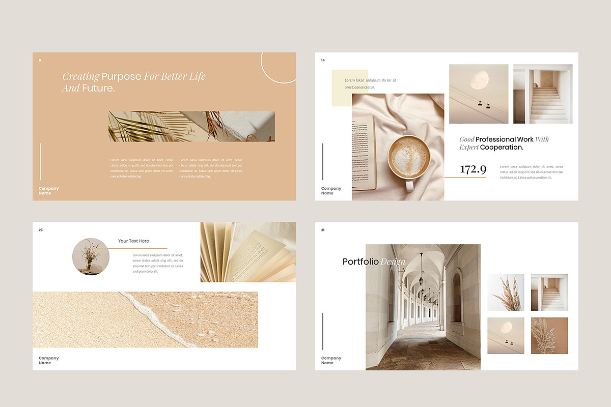 BEIGE - Minimalist Powerpoint, a Presentation Template by Robs Daily Design (Photo 2 of 7)