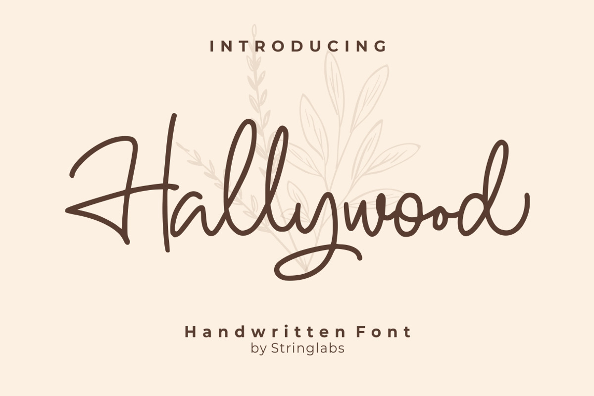 Hallywood - Handwritten Script Font, a Script Font by StringLabs (Photo 1 of 10)