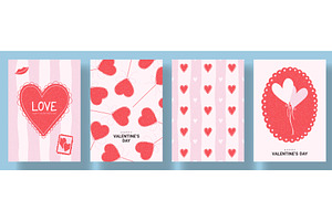 Concept of Valentines Day cards, an Illustration by Andrey Yaroslavtsev