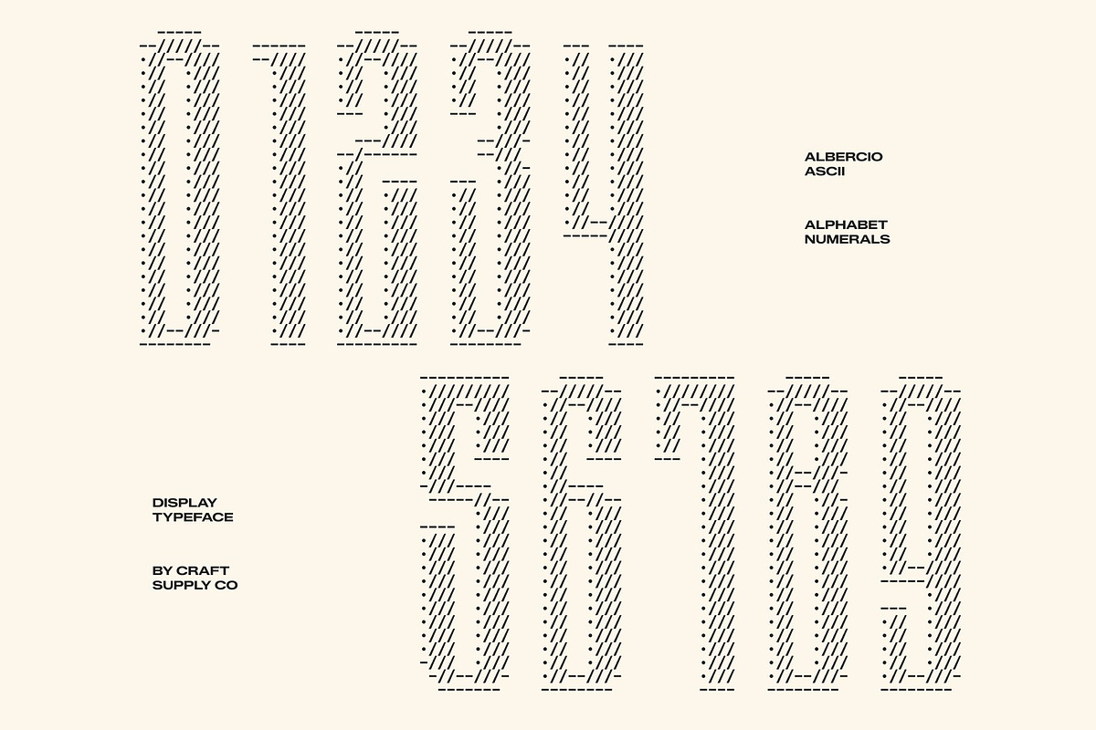 Albercio Ascii, a Sans Serif Font by Craft Supply Co. (Photo 6 of 8)