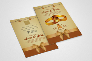 A4 Double Sided Wedding PostCard