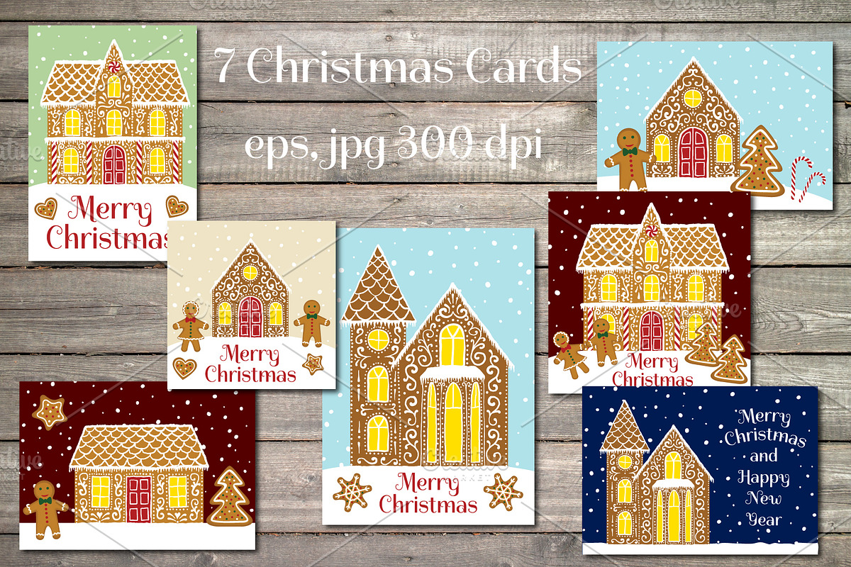 Gingerbread Town (cliparts&patterns), a Decorative Illustration by Sveta Aho (Photo 3 of 6)