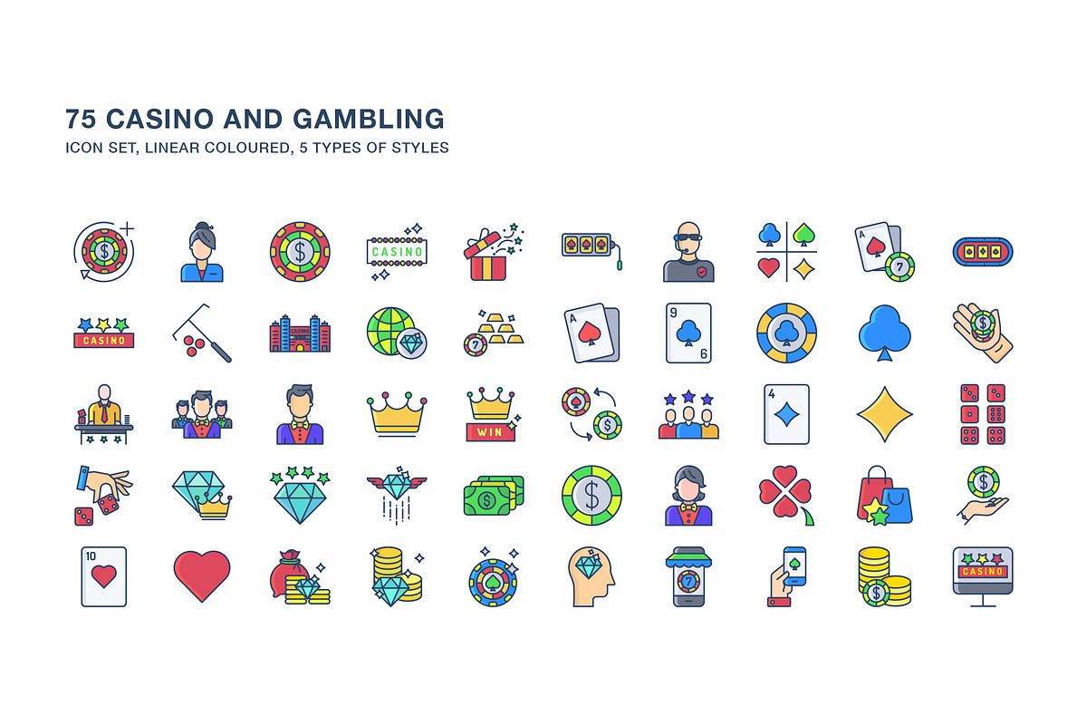 Casino and gambling icon set, an Icon by Icongeek26 (Photo 4 of 6)