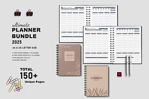 Ultimate Planner Bundle Pack Vol.61, a Stationery Template by Design Zone