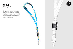 3D Lanyard Id Badge Mockup