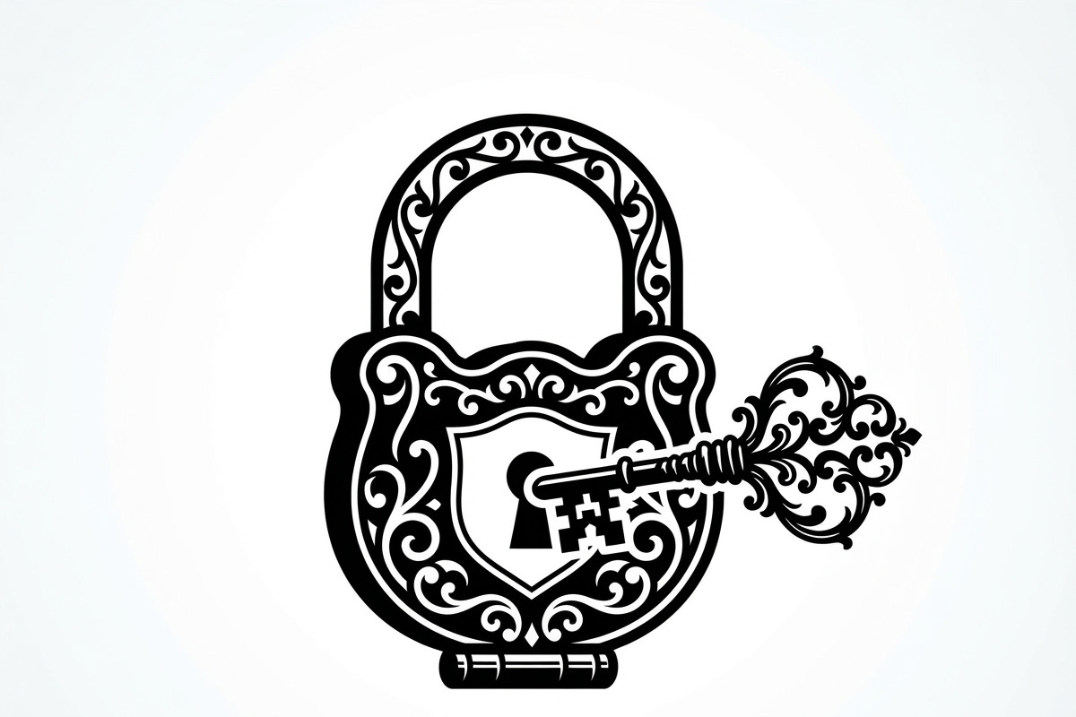 60 Ornate Key and Lock Silhouette, a Technology Illustration by Amazin_art (Photo 14 of 21)