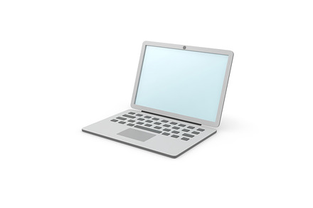 Laptop simple cartoon clean