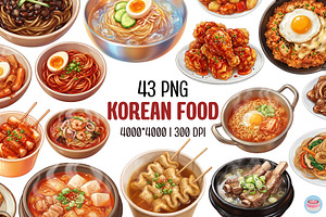 Korean Street Food 43 Clipart Bundle, a Food Illustration by Eyestudio