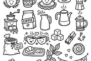 Cute doodle cartoon coffee shop, a Food Illustration by Voodz_shop (Thumbnail 2 of 3)