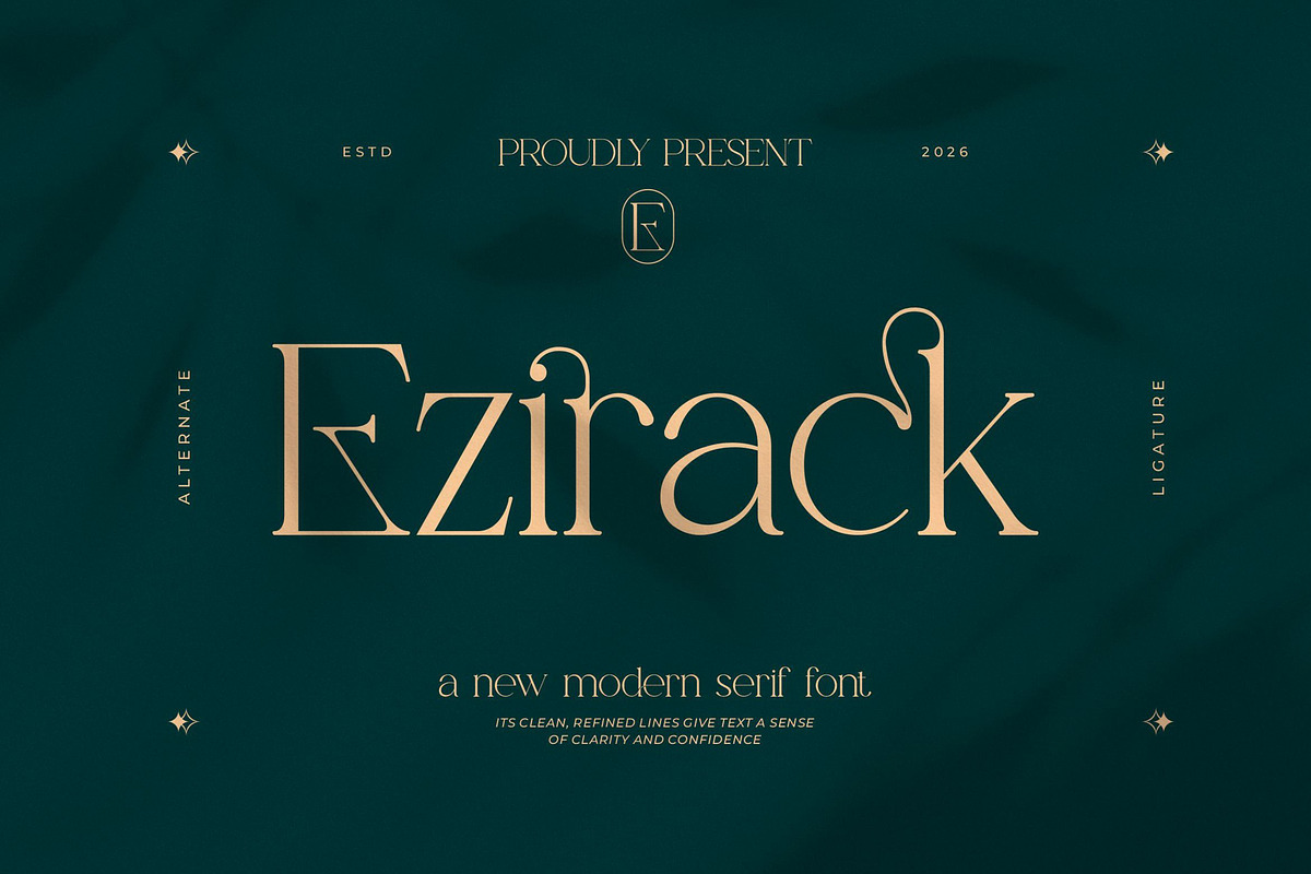 Ezirack || Modern Classy Serif Font, a Serif Font by Ermedia Studio (Photo 1 of 10)