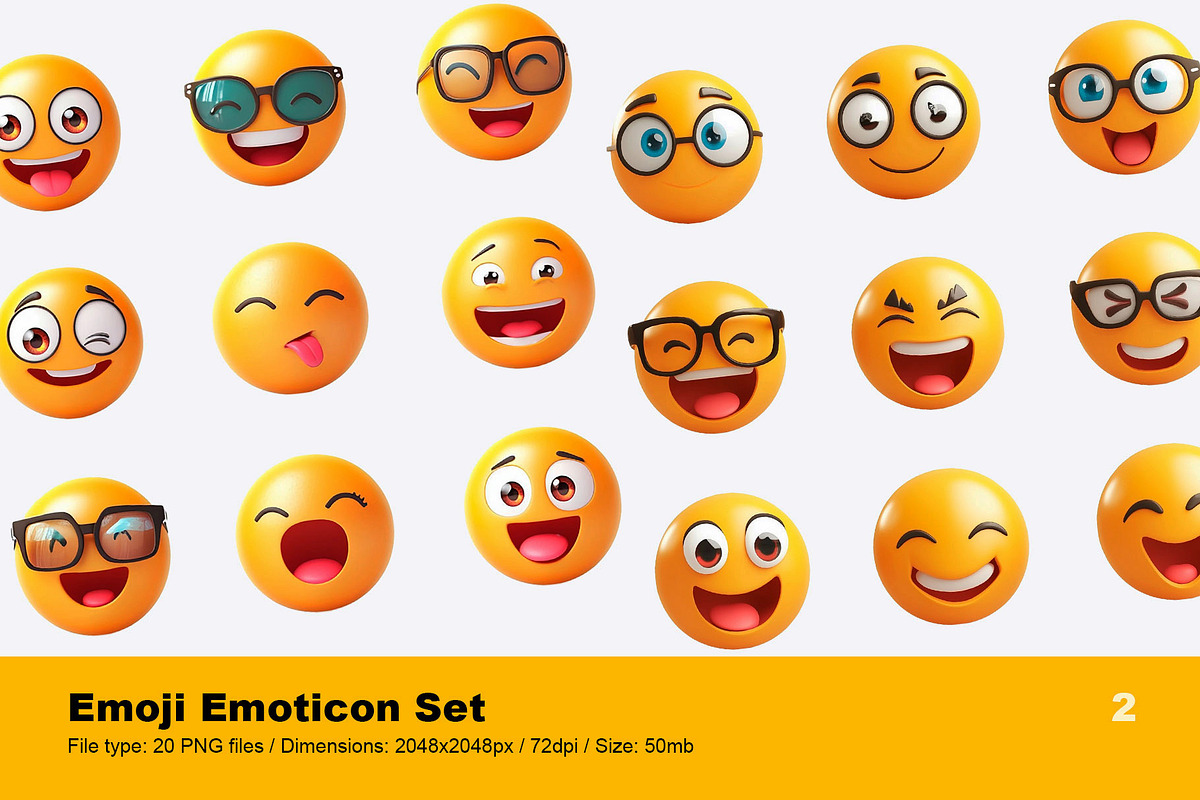 Emoji Emoticon Set | Transparent PNG, an Object Graphic by Reformer Mockup (Photo 3 of 12)