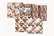 Mocha Valentine's Day Digital Paper, a Pattern Graphic by GlamArtZhanna (Thumbnail 3 of 4)
