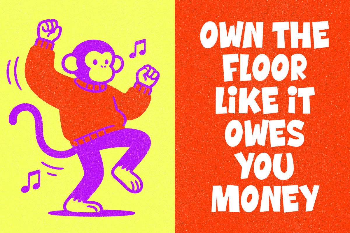 Monkey Dancing - Playful Fun Display, a Sans Serif Font by Afkari Studio (Photo 4 of 12)