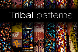 10 Tribal Patterns. Seamless Vectors