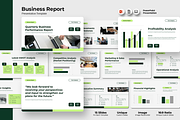 Business Report PowerPoint Template, a Presentation Template by Iqsiart Studio (Thumbnail 1 of 3)