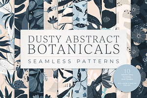 Dusty Abstract Botanicals Patterns, a Decorative Illustration by Ramona Schratt