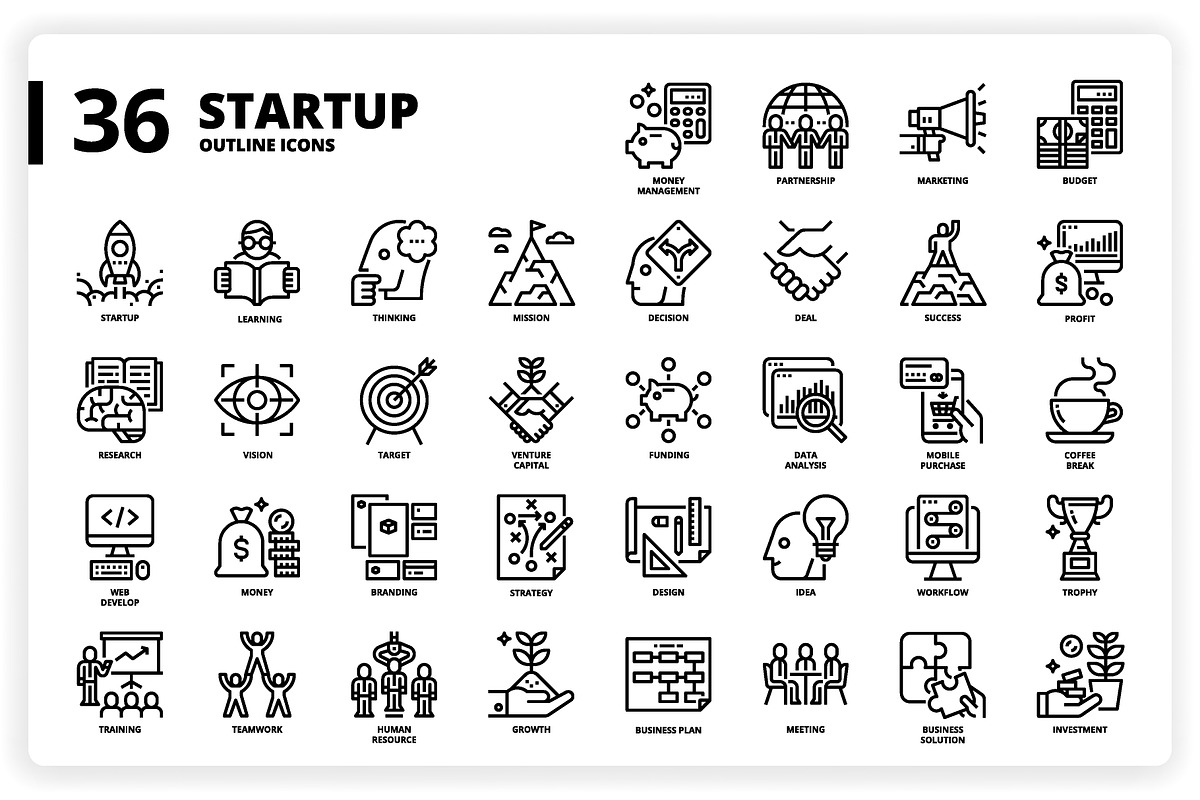 3,600 Icons x3 Styles, an Outline Icon by monkik (Photo 266 of 299)
