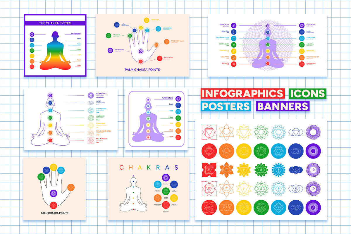 CHAKRA SYSTEM graphics collection, a Healthcare Illustration by LiiaLonn Studio (Photo 3 of 6)