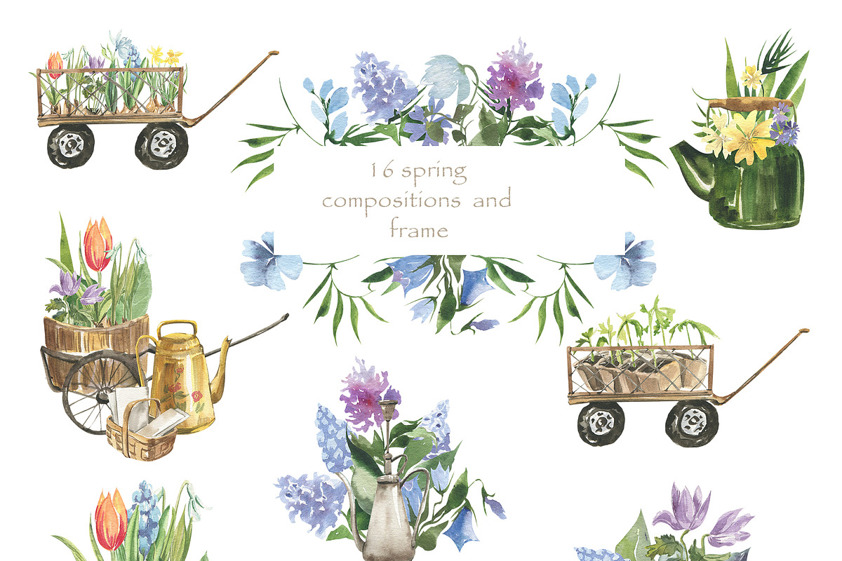 My garden. Watercolor set, an Illustration by Love Watercolor Store (Photo 11 of 13)