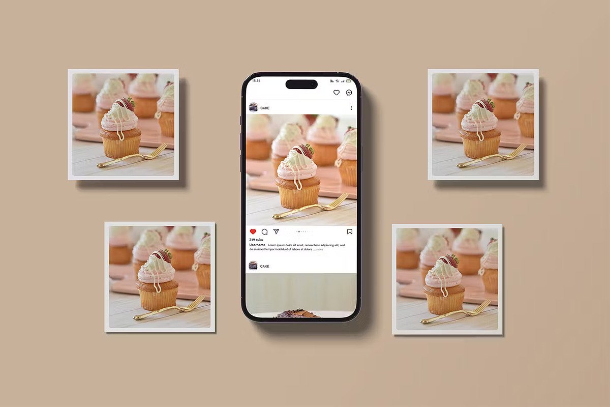 Social Media Mockup Set, an iPhone Mockup by PaperMoon (Photo 3 of 5)