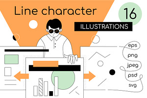 Line Character - Illustrations