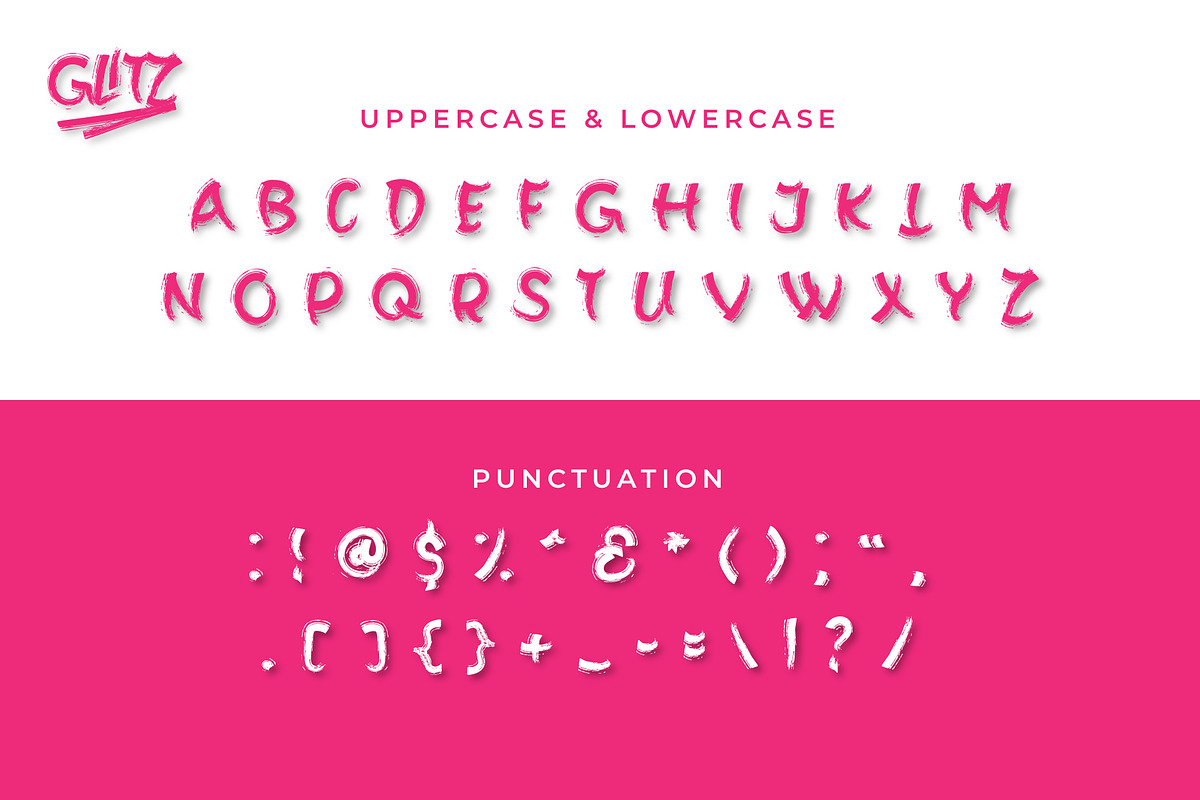 Glitz Brush, a Blackletter Font by Izalsye (Photo 8 of 9)