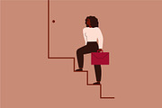 Career Ladder Assistance, a Person Illustration by Mary Long (Thumbnail 2 of 4)