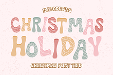 Christmas Holiday is cute trio font