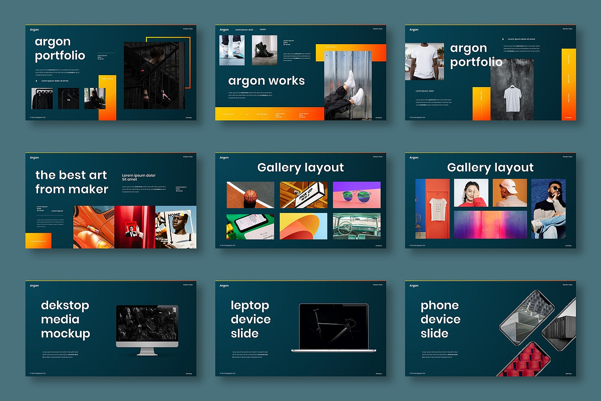 Argon - Business Google Slide, a Presentation Template by Dens Creative Studio (Photo 4 of 7)