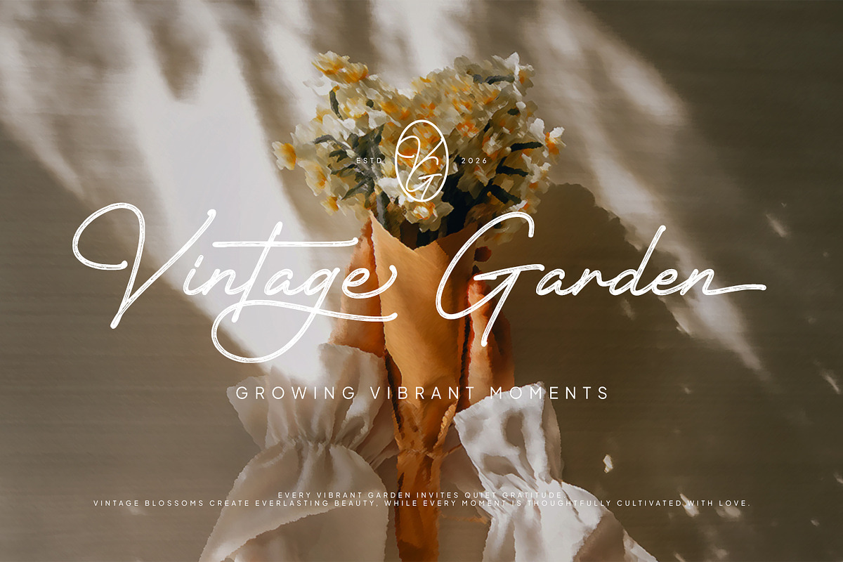 Bellaflora, a Script Font by din-studio.com (Photo 3 of 11)