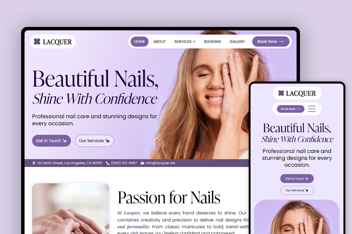 Nail Studio Wix Studio Website preview 5