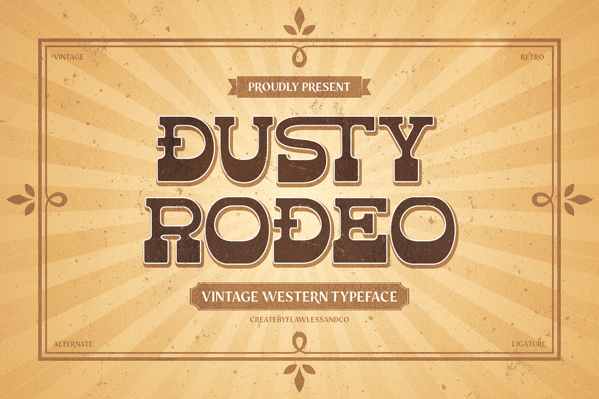 Dusty Rodeo - Vintage Western Font, a Serif Font by Flawless And Co (Photo 1 of 10)